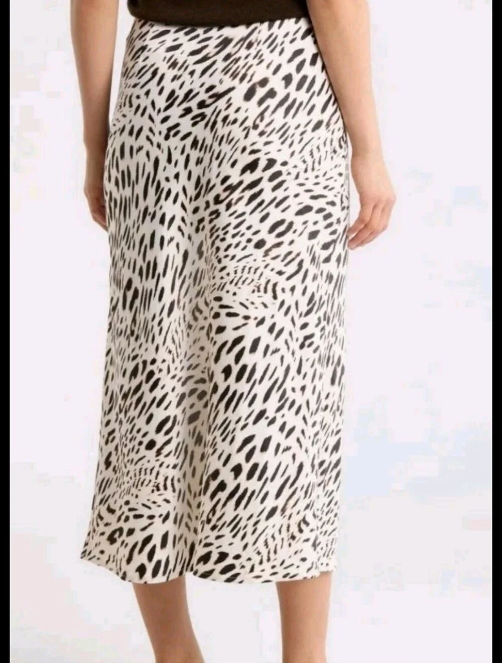 Sanctuary Size Small Front Slit Satin Midi Skirt MSRP $98